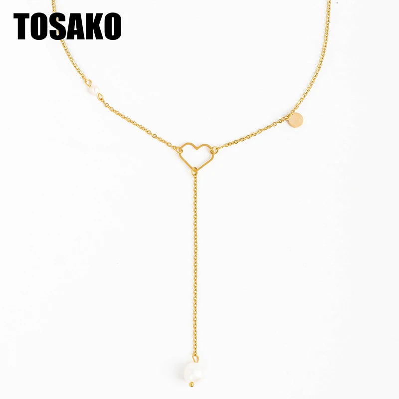 

TOSAKO, новое ожерелье из нержавеющей стали, подвеска, золотое ожерелье