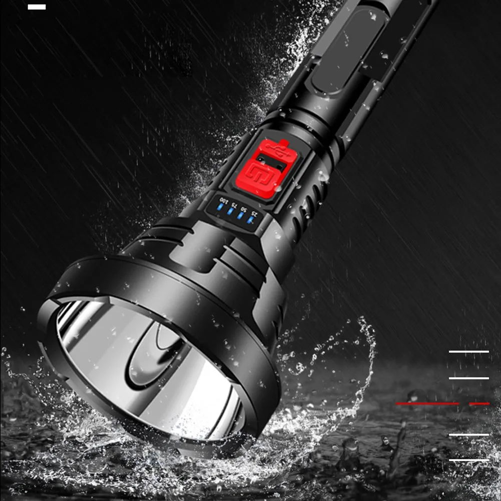 

800M Flashlight Strong Light Waterproof Rechargeable Ultra-bright Far-range LED Multi-functional Flashlight