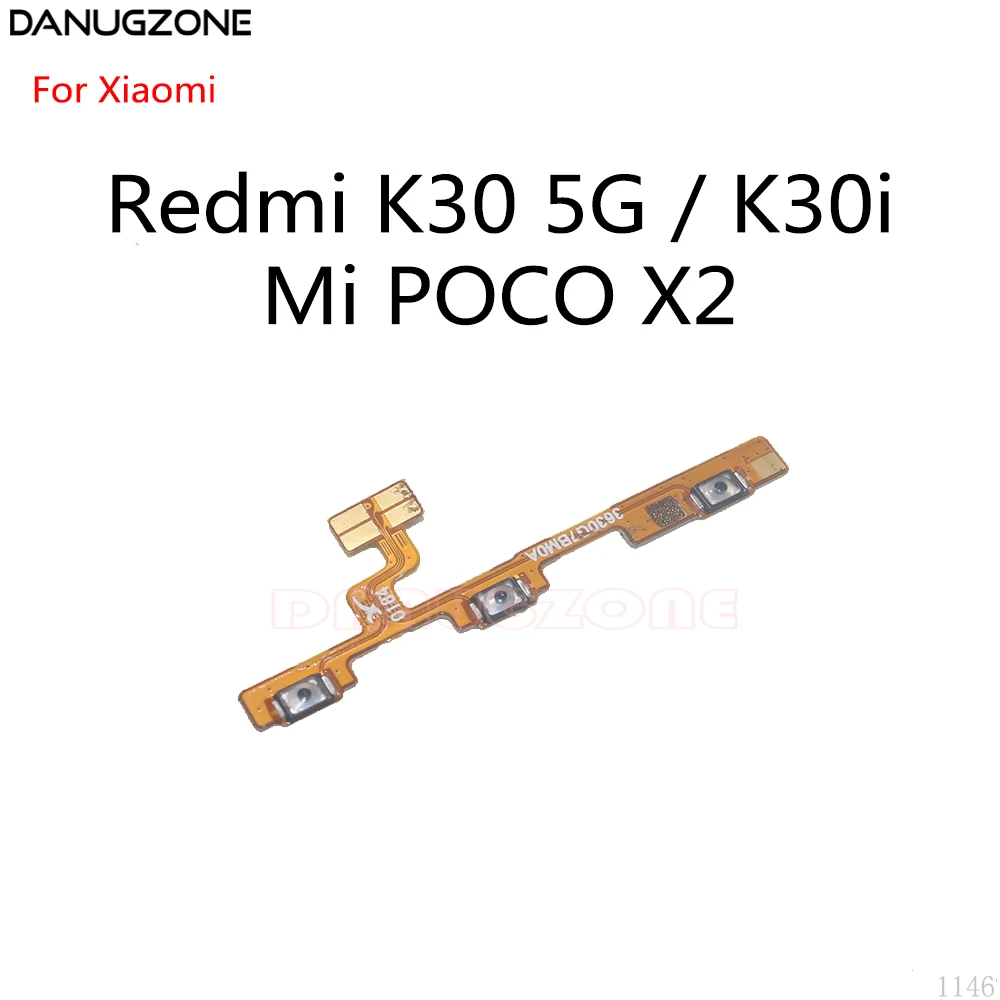 

10PCS/Lot For Xiaomi Redmi K30 5G K30i / Mi POCO X2 Power Button Switch Volume Button Mute On / Off Flex Cable