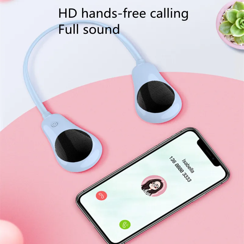 2021 Hanging Neck Wireless Bluetooth Speaker Gift Mini Stereo Portable Outdoor Subwoofer Comfortable To Wear | Электроника
