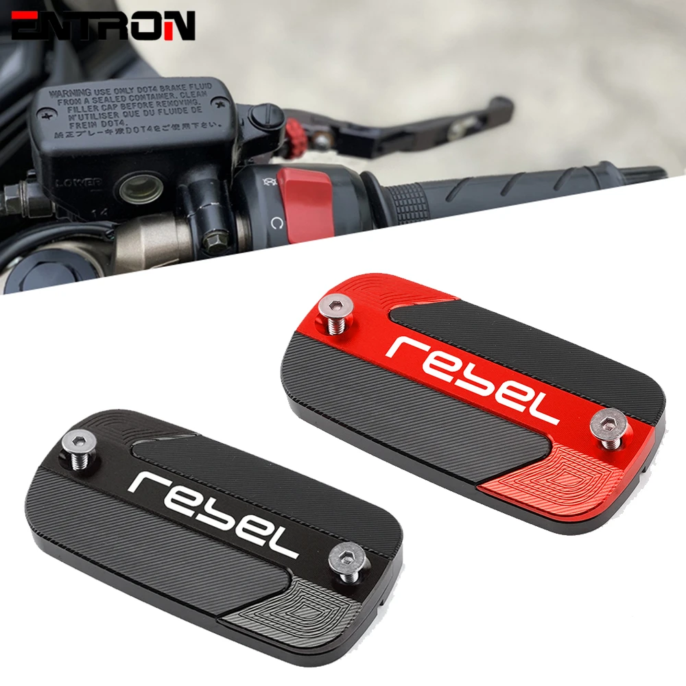 

Подходит для Honda Rebel 300 Rebel 500 2017-2019 аксессуары для мотоциклов CNC бачок тормозной жидкости для переднего колеса крышка с логотипом Rebel