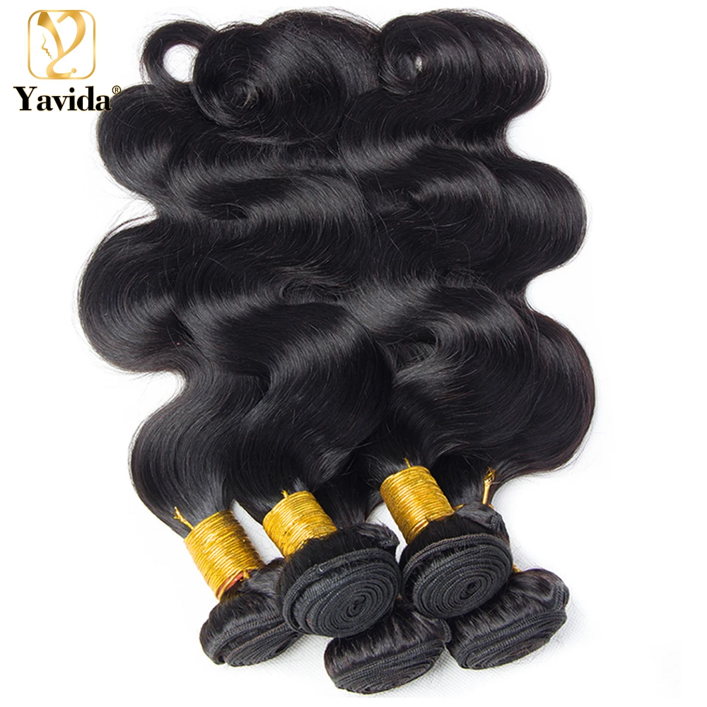 

Yavida малазийские вплетаемые волосы натуральный черный мягкий волнистые пряди натуральные кудрявые пучки волос пряди для черный Для женщин ...
