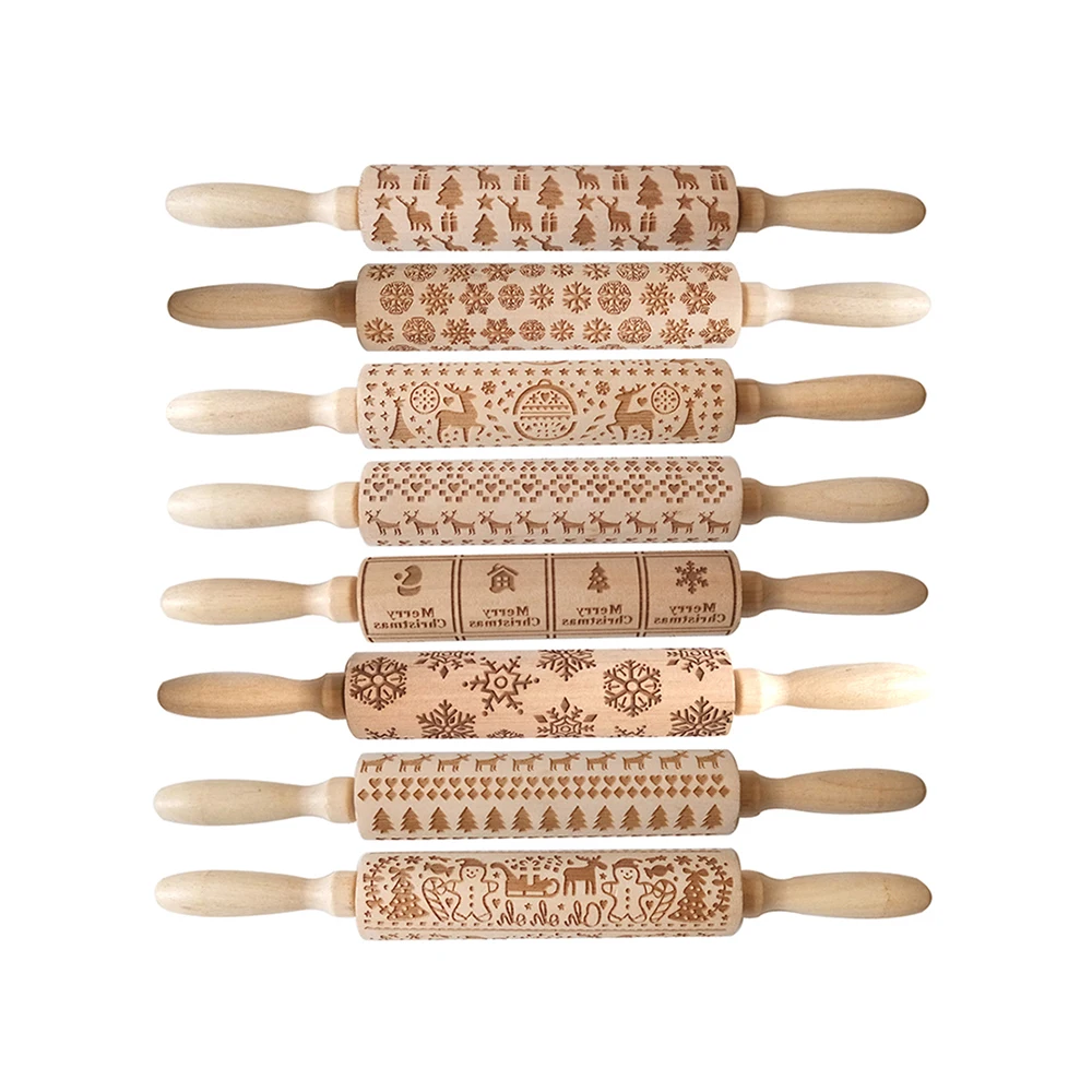 Ролик для выпечки печенья выгравированный ролик выгравировки теста на Рождество