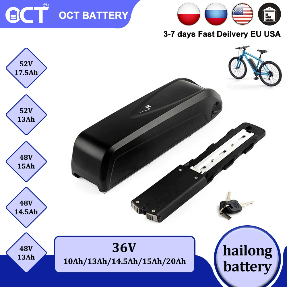 

21700 Hailong eBike Battery 36V 19.2Ah 17.5Ah 14.5Ah 48V 14.4Ah 48v 1000w battery ebike battery 48v electric bike