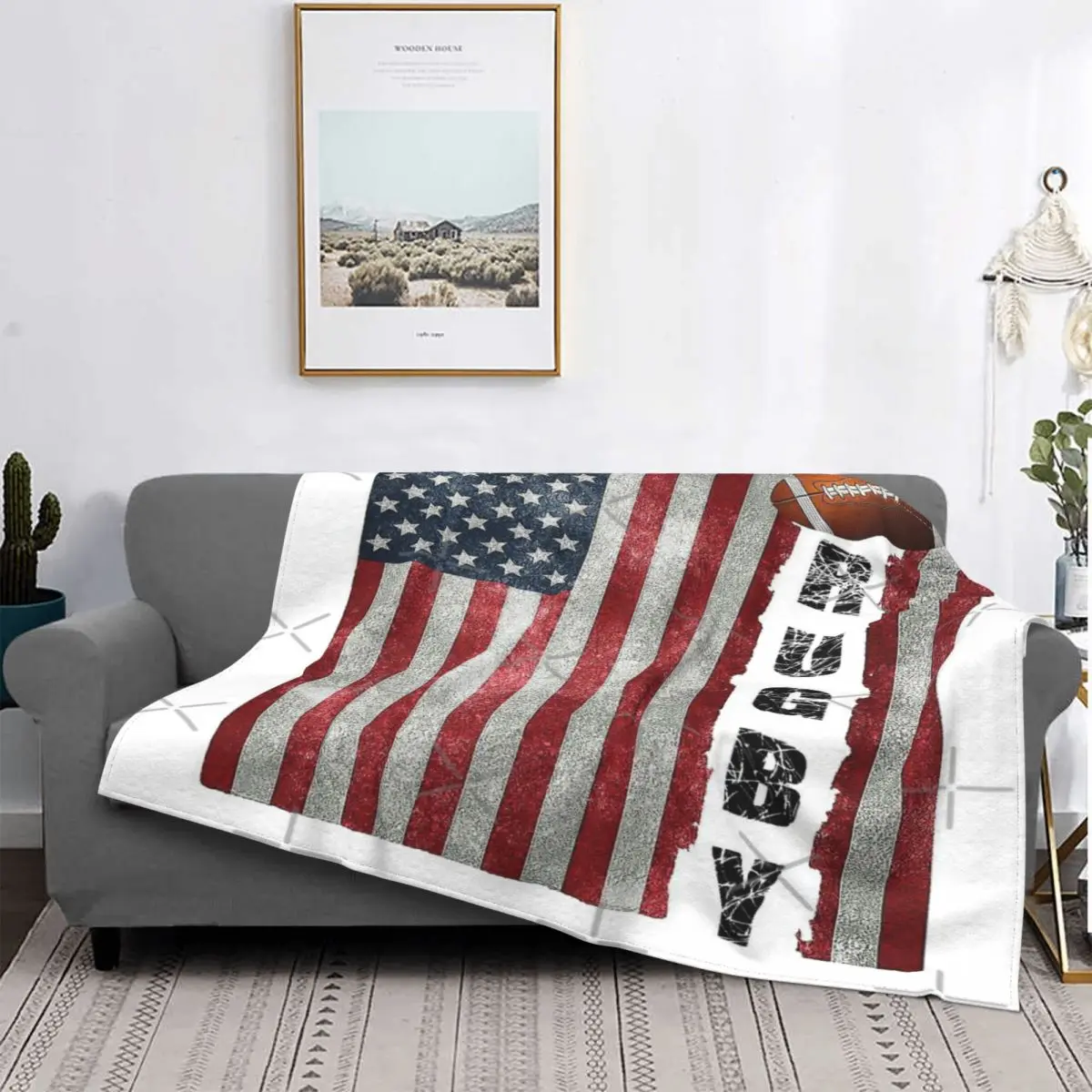 

Usa Sevens Rugby-Regalo 1 manta colcha cama a cuadros funda de cama colchas doble manta edredones y colcha