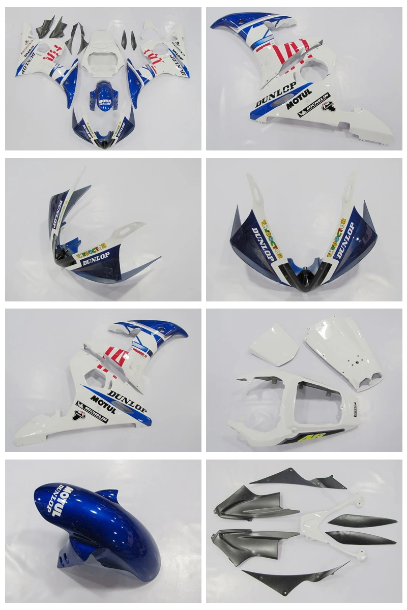 

Freecustom Blue white fairings for Yamaha YZF-R6 03 - 05 YZF R6 03 04 05 YZF 600 R6 2003 2004 2005 fairing part #akjs // DAKE
