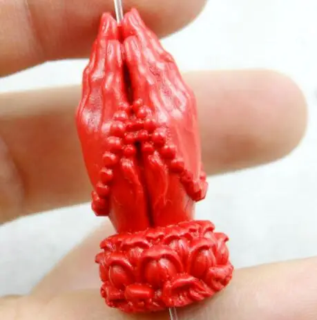 wholesale Natural Chinese Quartz Crystal Red Organic Cinnabar pendant for diy Jewelry making necklace A39 | Украшения и