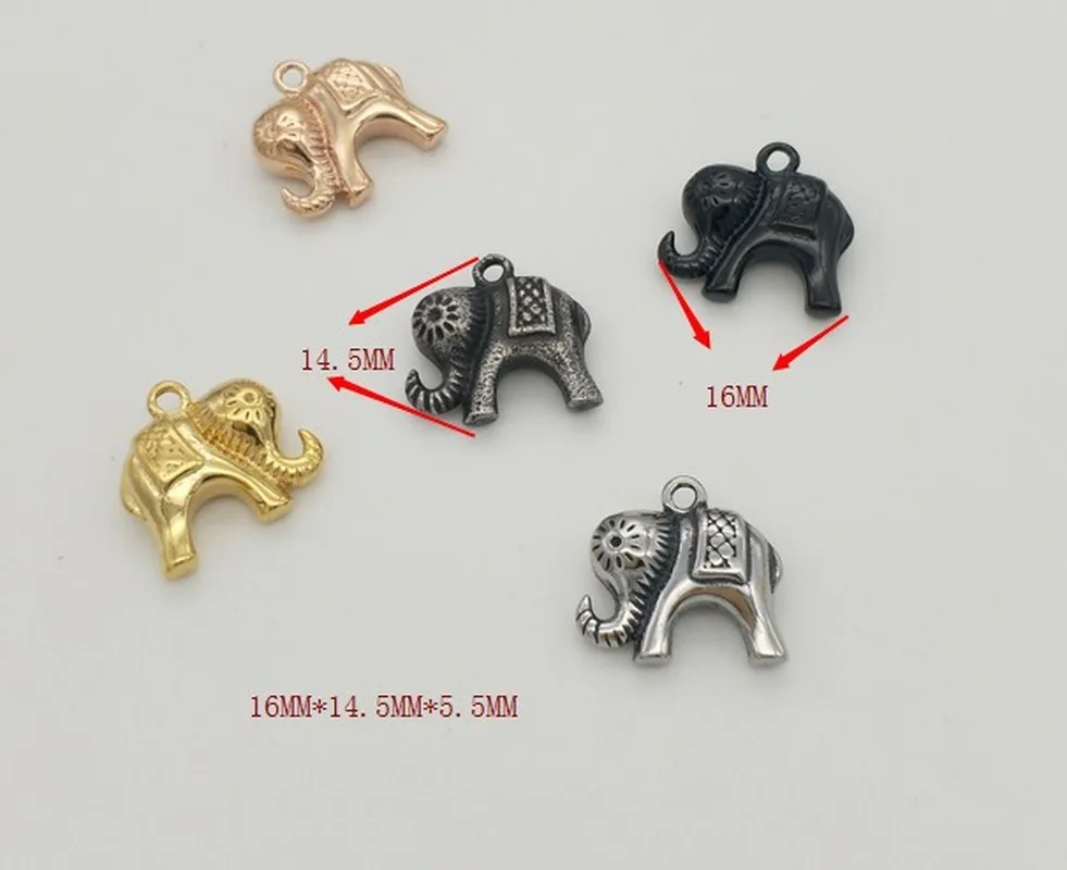 Бусины-слоны для изготовления ювелирных изделий Винтажные бусины из нержавеющей