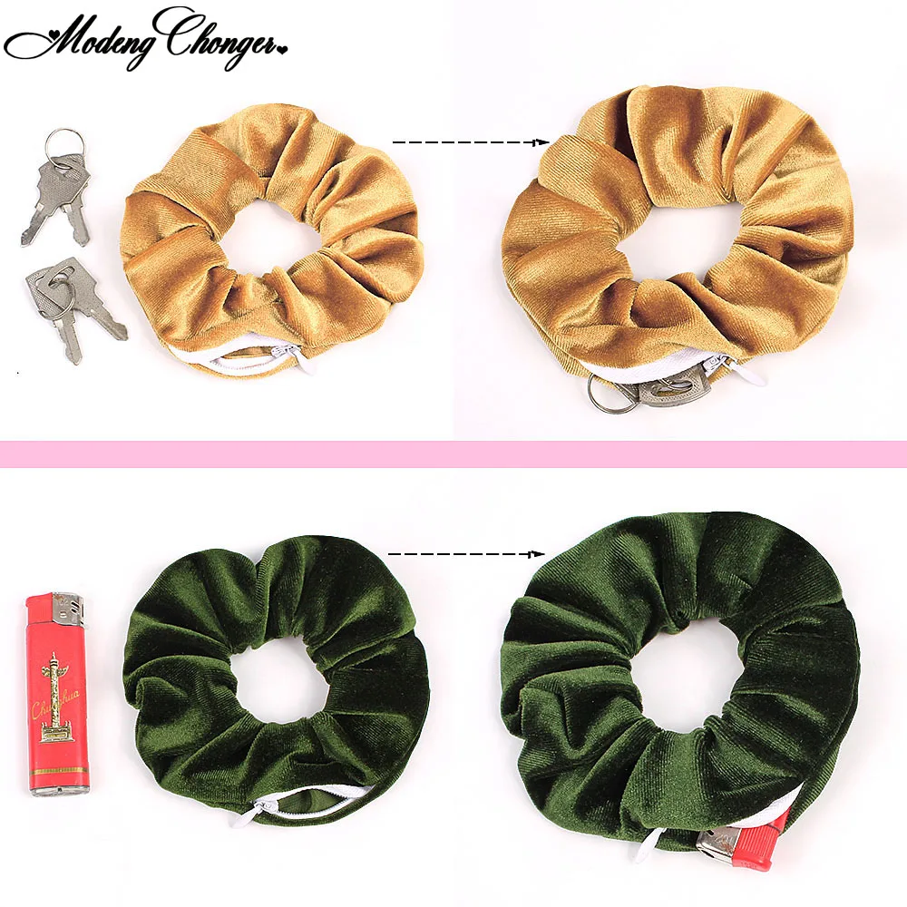 Новинка 2020 модный ретро кошелек на молнии эластичная резинка для волос бархатный