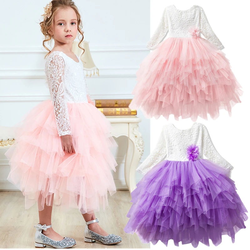 Платье принцессы для девочек с длинным рукавом на осень-зиму | Детская одежда и