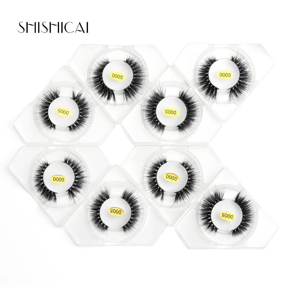 Накладные 3D ресницы из норковых волос 8 пар/лот длинные натуральные ручной работы