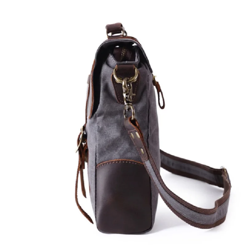 M372 новый мужской портфель кожаная холщовая мужская сумка мессенджер в стиле