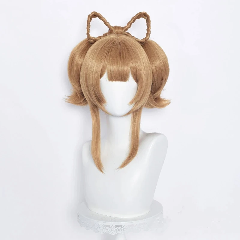 

Genshin Impact Yaoyao Cosplay Wig 40cm Brown Costume Game Cosplay Wigs Heat Resistant Synthetic Wigs Halloween