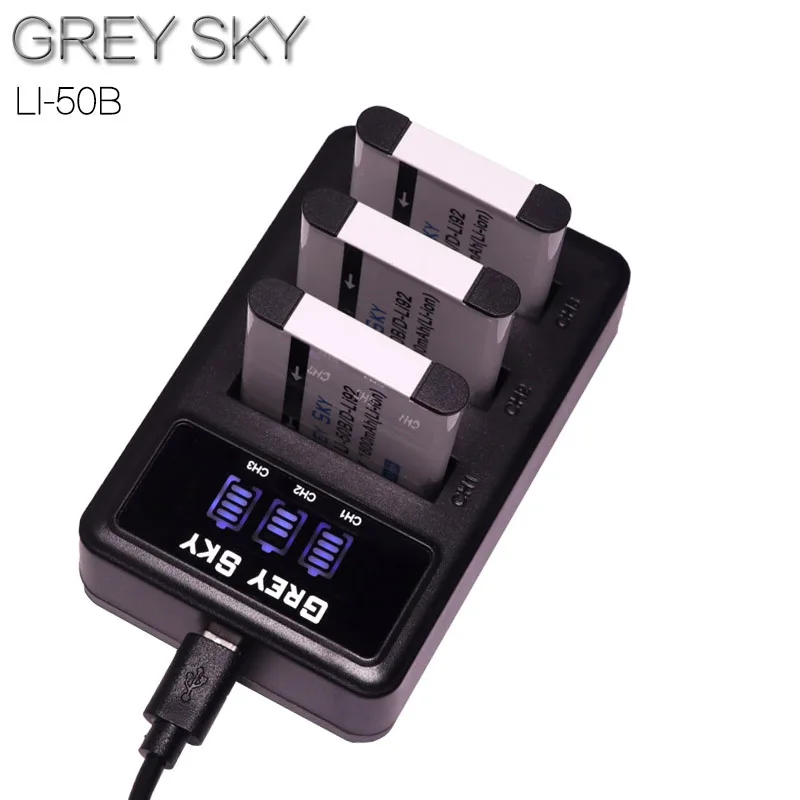 Li-50B LI50B li 50B D-LI92 Battery+3-Slots Charger for OLYMPUS SP 810 800UZ u6010 u6020 u9010 SZ14 SZ16 D755 u1010 SZ30 SZ20 | Электроника