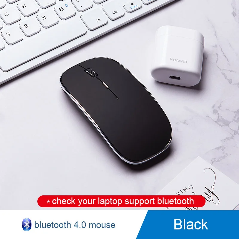 Мышка Мужская Bluetooth мышь для Mac Macbook 1" 15" беспроводная мышь для xiaomi игровая мышь для huawei hp Dell Asus мышь беспроводная мышка беспроводная - Цвет: Bluetooth black