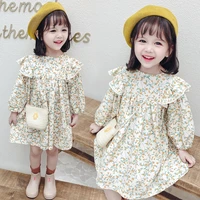 cute floral kids dress spring summer baby girls warm tops bottoming children clothes special occasion long sleeve high quality