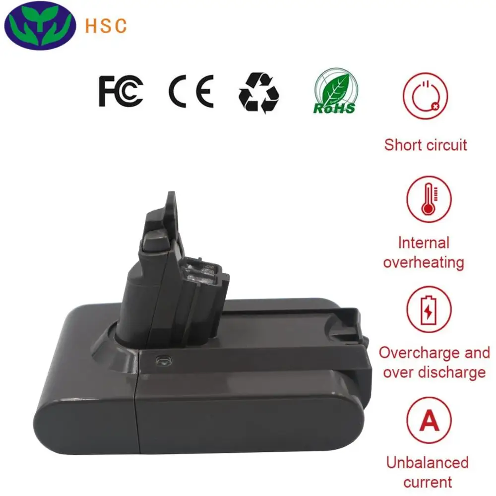 2.0Ah Портативный Батарея DYS V6 Li ion аккумулятор 21 6 V Замена для Dysn 965874 02 209476 01 209560 210691