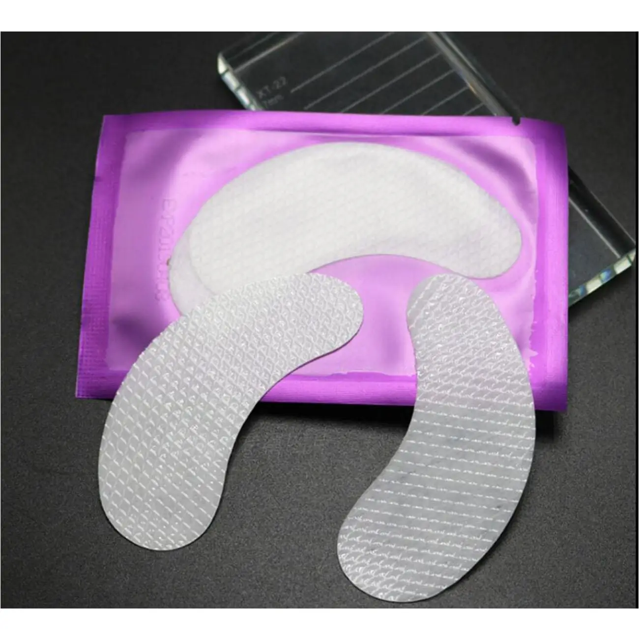 Бумажные накладки для наращивания ресниц 100 пар клейкие под глаза гидрогелевые