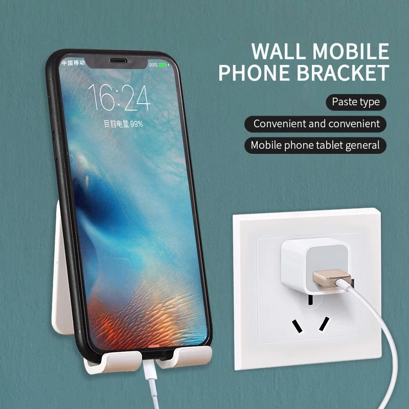 

Wall-mounted Mobile Phone Holder Bracket Universal Mobile Phone Desktop Plastic Bracket Tablet Computer Accessories For iphone