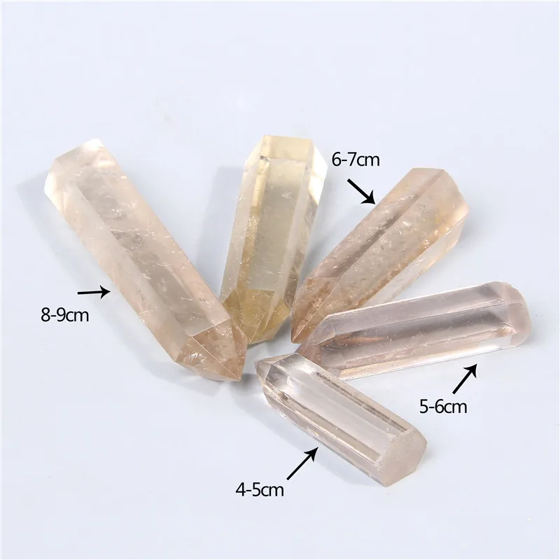 Дымчатые кварцевые бусины шестигранные из натурального камня необработанные