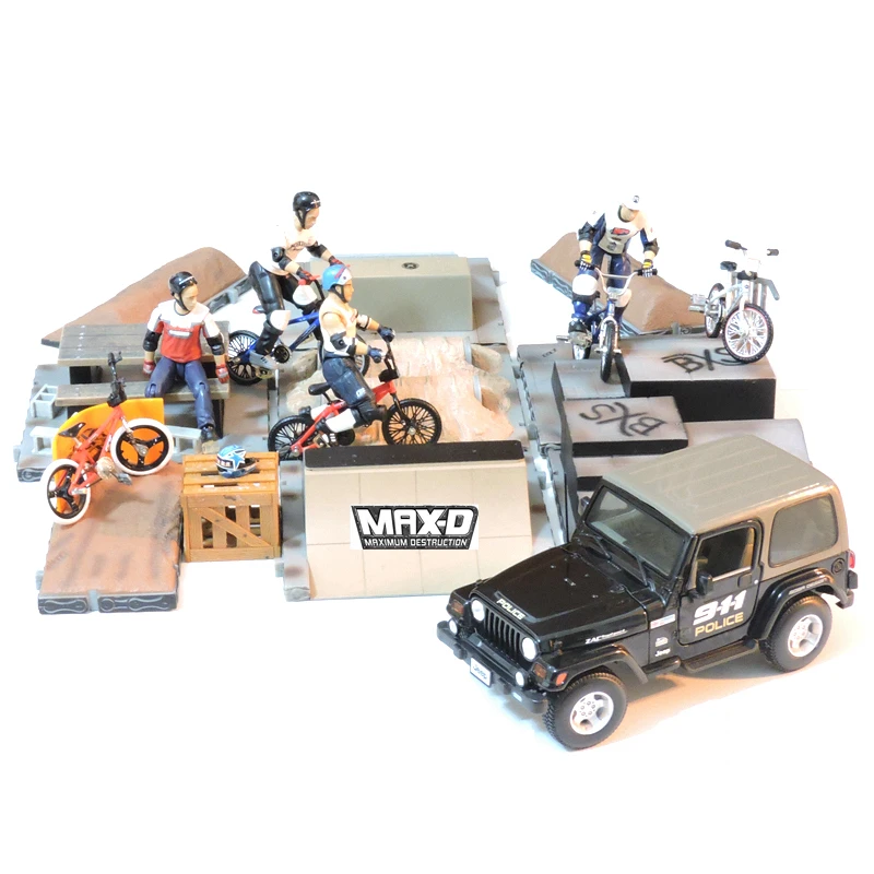 

1:18 Motocross bike finger bike BMX model platform scene