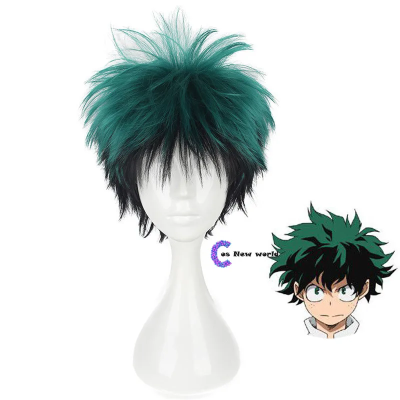 My Hero Academia Izuku Midoriya Wig Boku No Hero Academia Academy Cosplay Hair Izuku Midoriya Deku Wig Cosplay Wig + Wig Cap