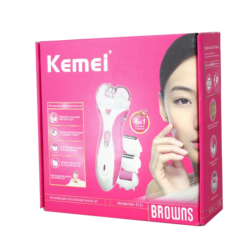 Kemei KM 2531 4 в 1 Многофункциональный Эпилятор перезаряжаемый Электробритва Триммер