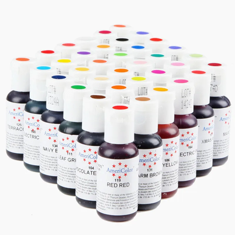 41 colores/Set Am&eacute;rica Americolor comestible Natural pigmento 21g para postre de pastel de macarrones bebidas ingredientes para hornear-4