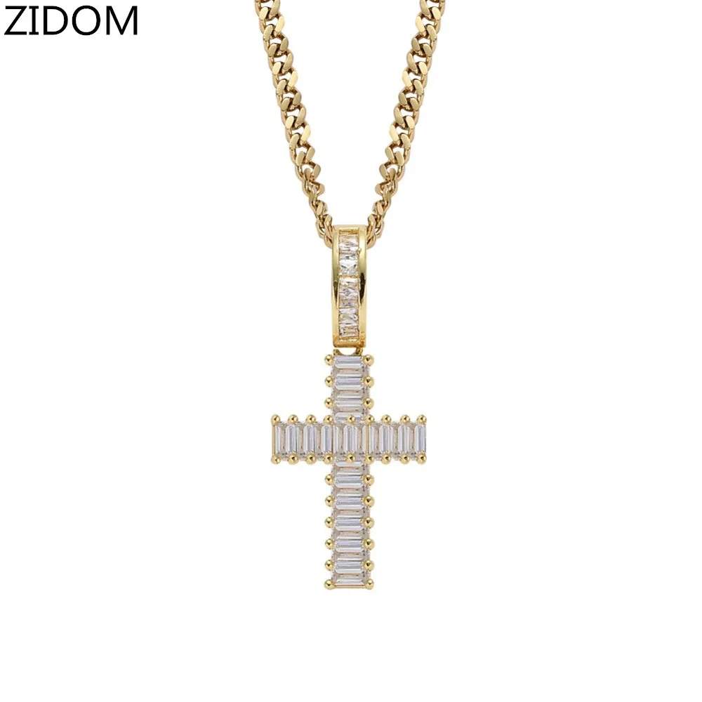Ожерелье с кулоном в виде креста стиле хип хоп|Ожерелья подвеской| |