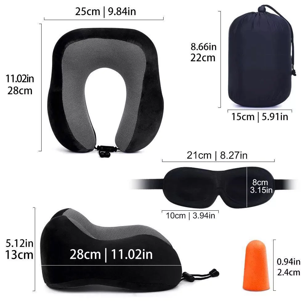 U-образные подушки для шеи из пены с эффектом памяти мягкие медленным