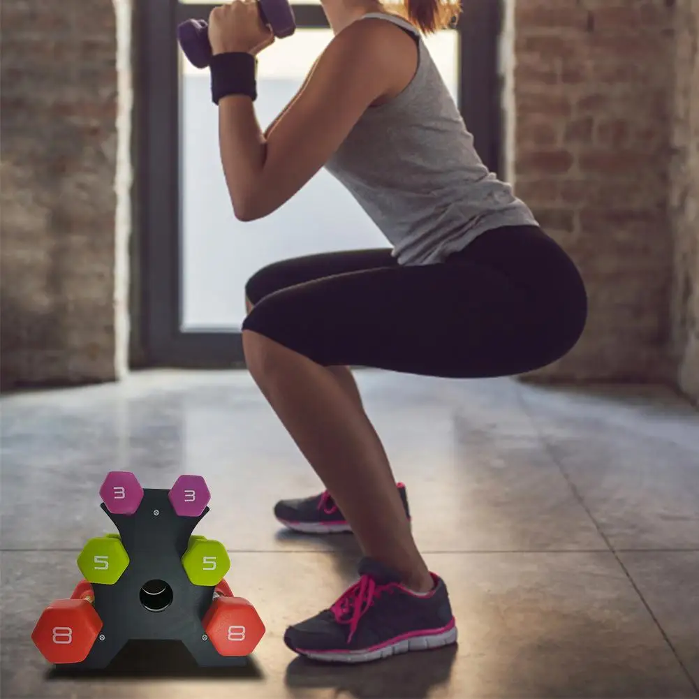 Многофункциональная стойка для гантелей 3 слойный компактный прочный держатель