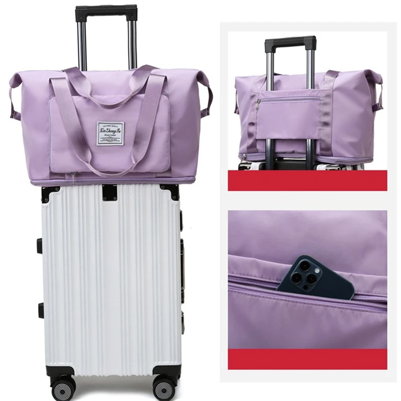 New Foldable Large-capacity Yoga Fitness Bag Short-distance Travelling Wet And Dry Separation Gym Swimming Shoulder Luggage Bags