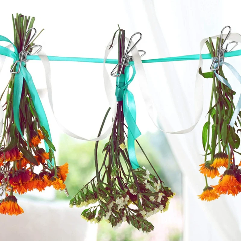 

Clothes Pegs Multifunction Stainless Steel Set Clothes Pegs Laundry Hanging Clothesline Clips for Clothes(120Pcs)