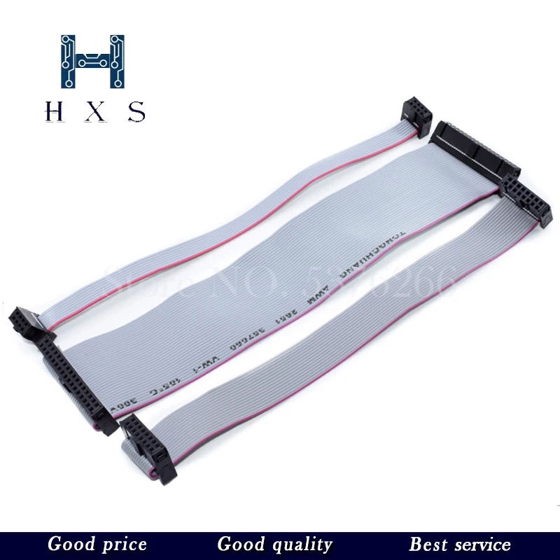 2.54 мм шаг FC-6/8/10/14/16/20/24/40/50/64 PIN JTAG ISP DOWNLOAD CABLE Серый плоский кабель для передачи данных с разъемом DC3 IDC BOX HEADER на.