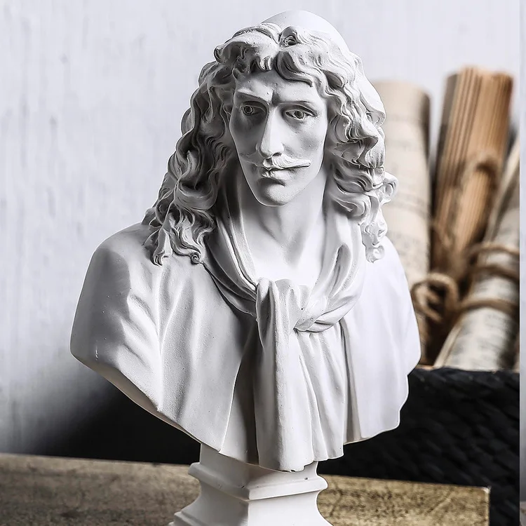 

Фигурные скульптуры Портрет художника статуя ремесло Смола статуя офис книжные полки с орнаментом подарки для друзей GQ