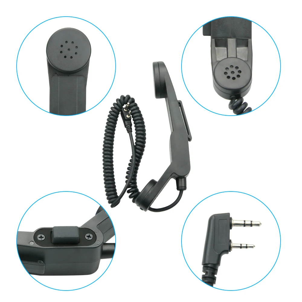 Army Radio Microphone Military Handheld Speaker Mic For Kenwood BaoFeng UV-5R UV-6R DM-5R Plus Wouxun Qansheng Walkie Talkie