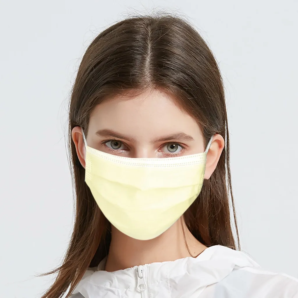 Маска для лица одноразовая трехслойная из нетканого материала 50 шт. | Красота и