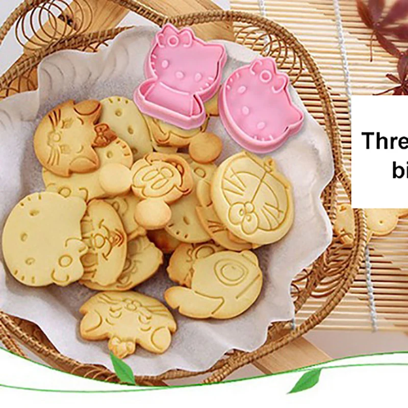 2 шт. инструмент для обжига 3D форма печенья Милая мультяшная животная пластиковая