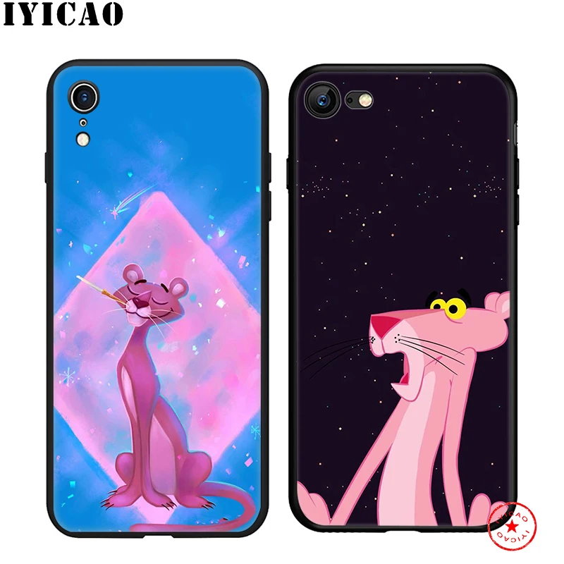 IYICAO Розовая пантера мягкий чехол для iphone 11 Pro Xr Xs Max 6 6s 7 8 Plus 5 5S Se Силиконовый ТПУ |