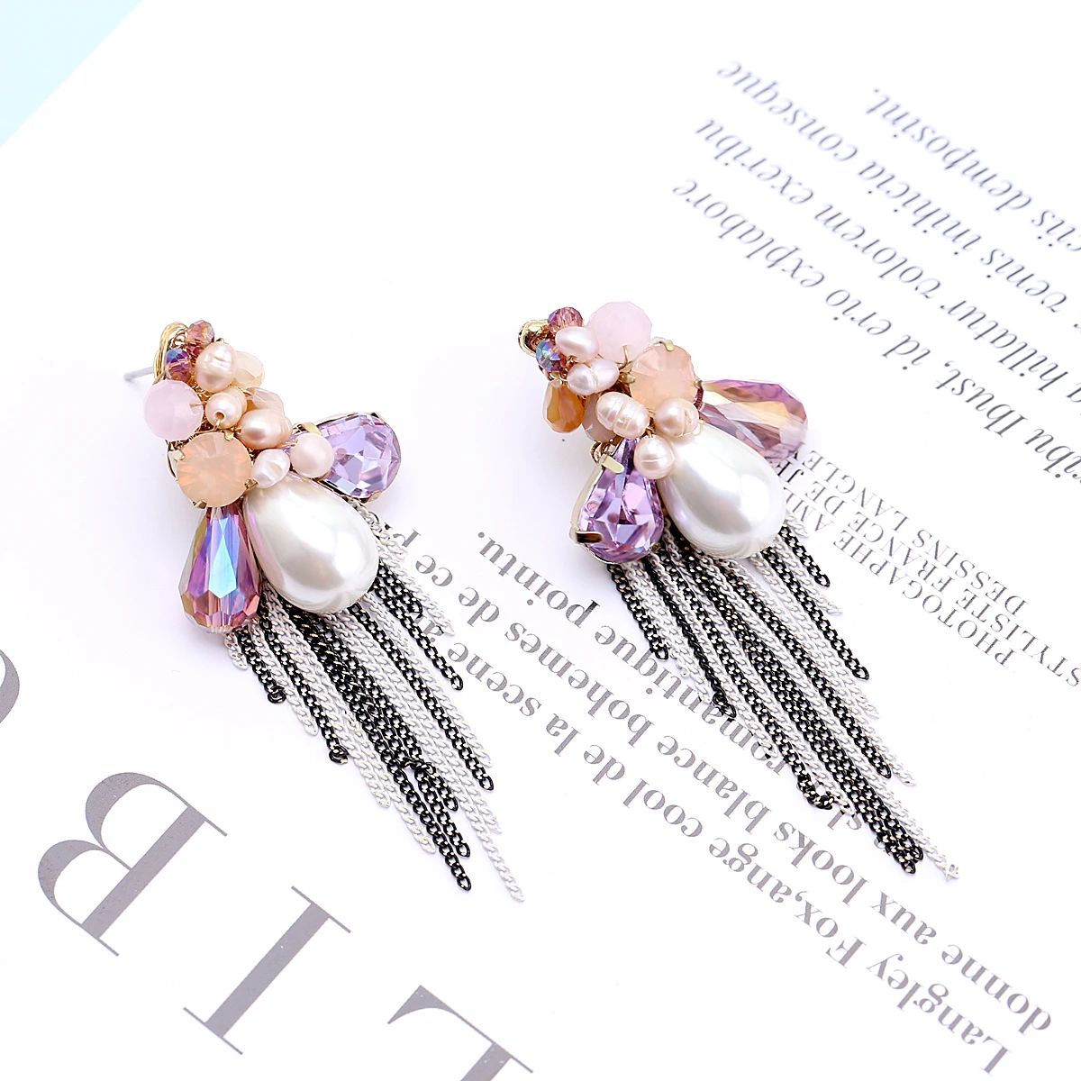 Серьги подвески HAHATOTO женские висячие ювелирные украшения с пресноводными