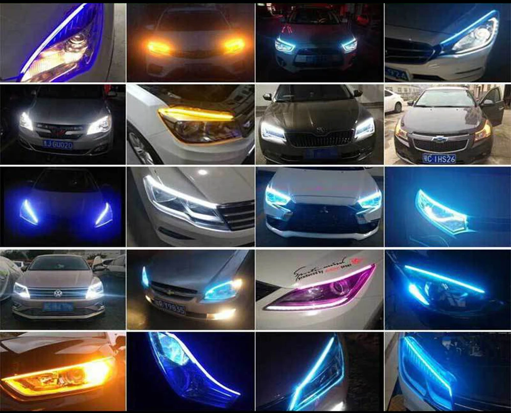 1 пара очень тонком каблуке авто DRL светодиодный Габаритные огни белый переднего