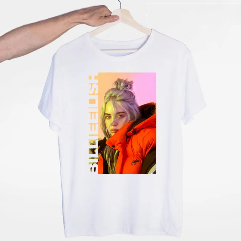 Billie Eilish уличная Футболка мужская s футболка Мягкая футболка Homme модная певица Harajuku рубашка Мужская/Женская - Цвет: A05-8