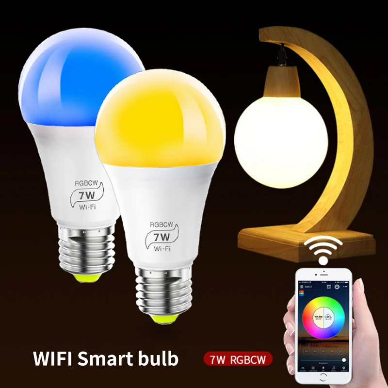 Светодиодная лампа с Wi Fi умная поддержкой Alexa Google Home IFTTT голосовым управлением B22