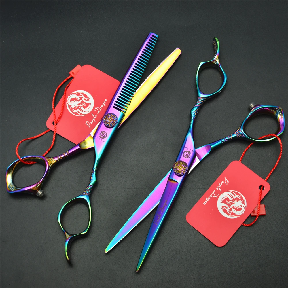 Профессиональные ножницы для стрижки волос костюм 5 &quot6&quot фиолетовый