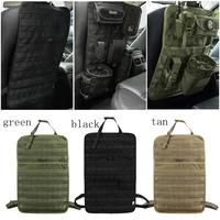 tactical molle car back seat organizer accessories storage bag universal vehicle seat cover hunting outdoor self driving bag