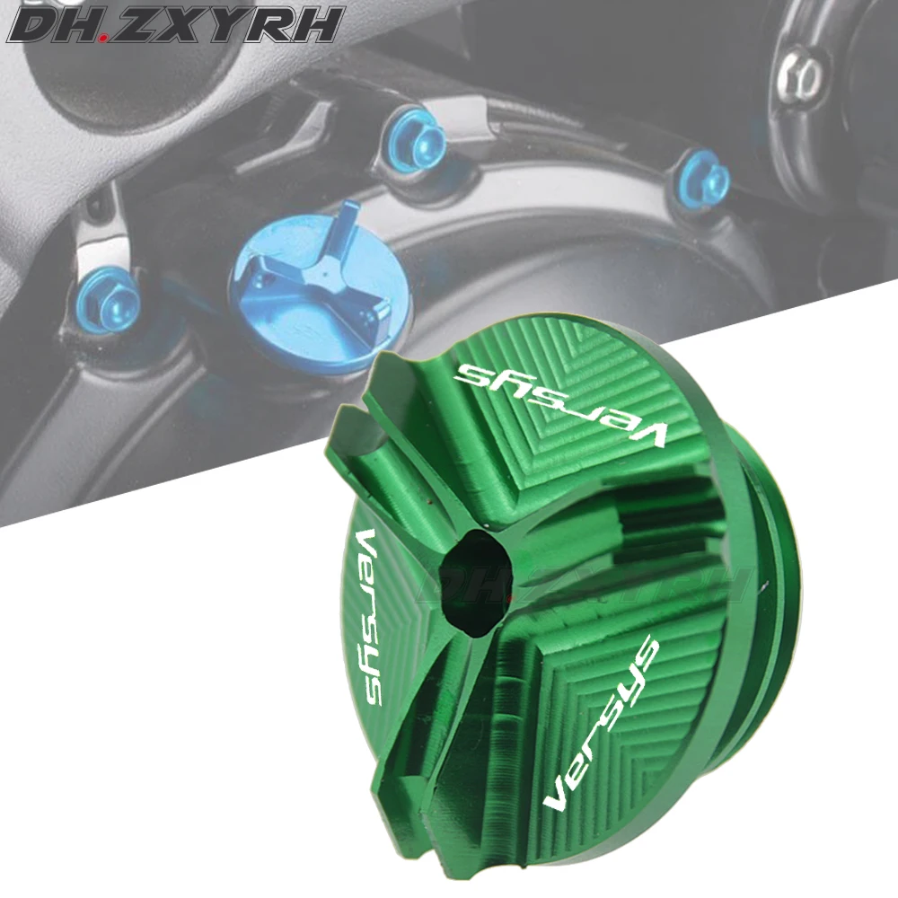 Motorcycle M20*2.5 CNC Aluminum Engine Oil Filter Cup Plug Cover For Kawasaki Versys 650 1000 versys650 LOGO | Автомобили и