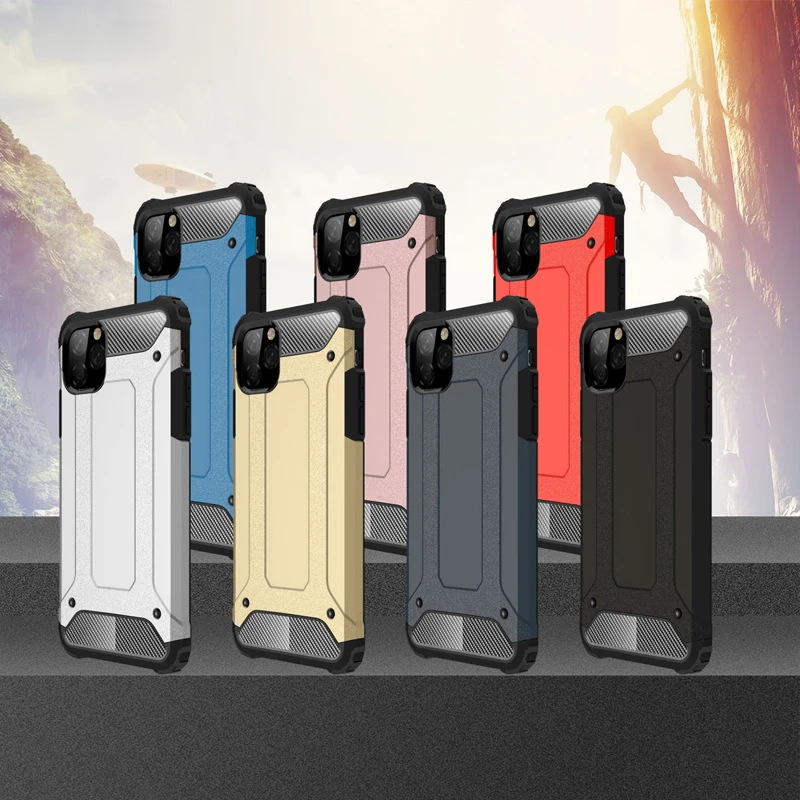 Для iPhone 11 Pro XS MAX XR X 6 7 8 Plus 5 5S SE TPU + PC Heavy Armor Тонкие Жесткие резиновые жесткие