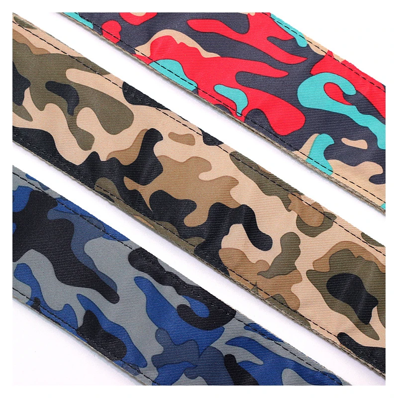 Ремень для электрогитары Фабричный Камуфляжный ремень гитары хлопковый двойной