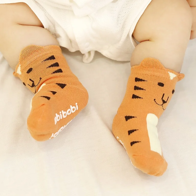 Calcetines de algod&oacute;n con estampado de dibujos animados para beb&eacute; reci&eacute;n nacido, medias el&aacute;sticas y bonitas de 0 a 3 a&ntilde;os, accesorios para ni&ntilde;o y ni&ntilde;a-1