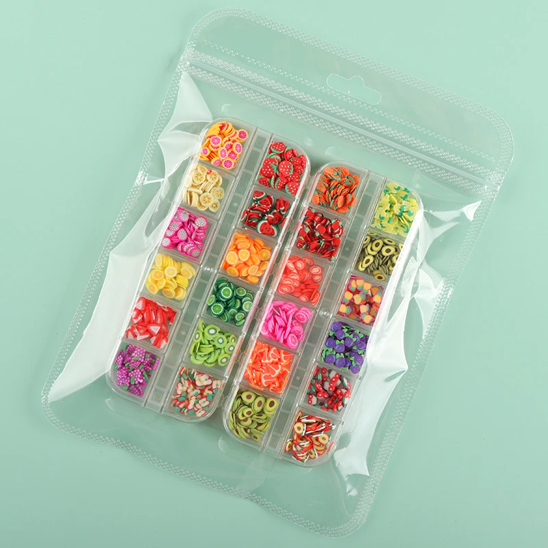 

Polymer Clay Slices Fruit Glitter Flakes for Epoxy Resin Silicone Mold Slime Filling Jewelry Making Supplies Nail Art Decoration